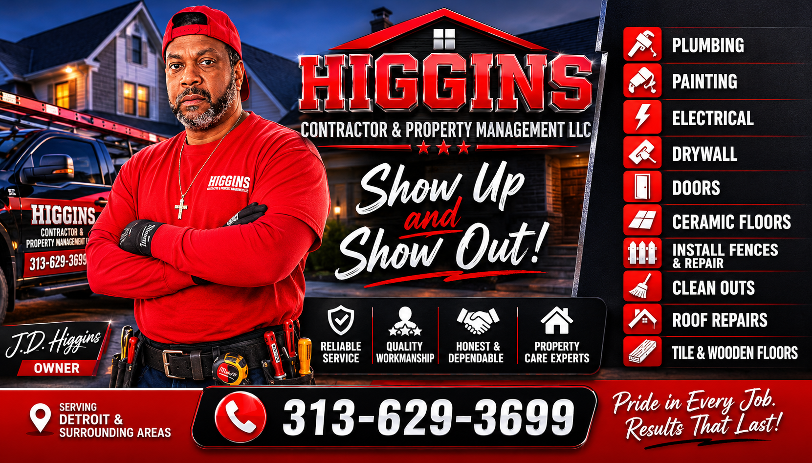 J.D. Higgins - Contractor and Property Management LLC professional banner