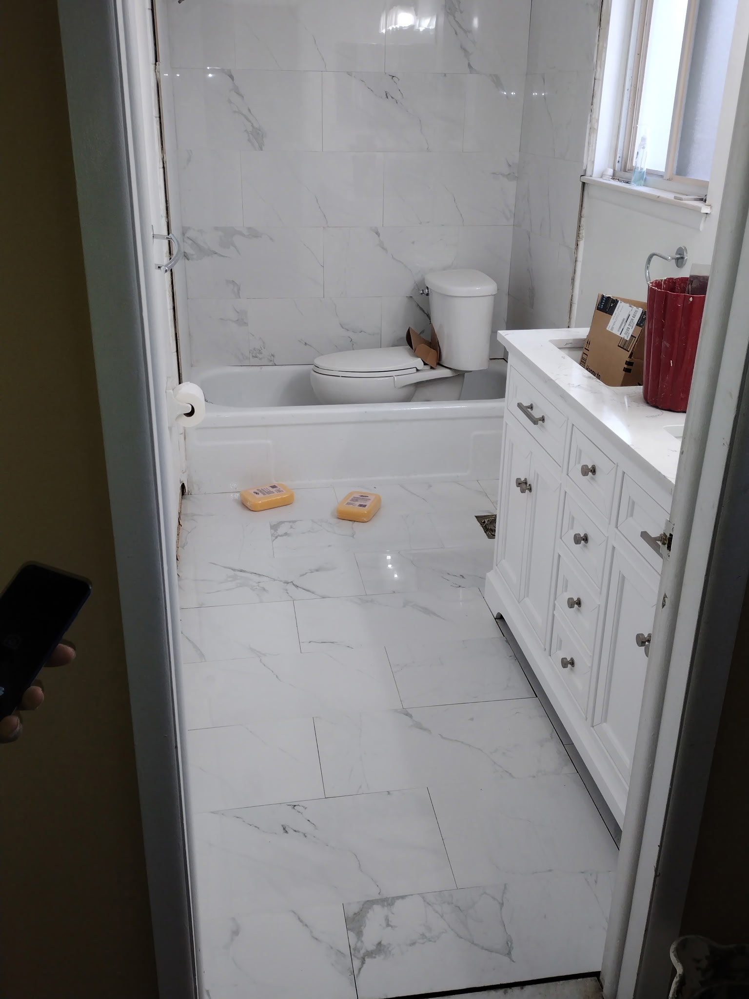 Bathroom remodel in progress